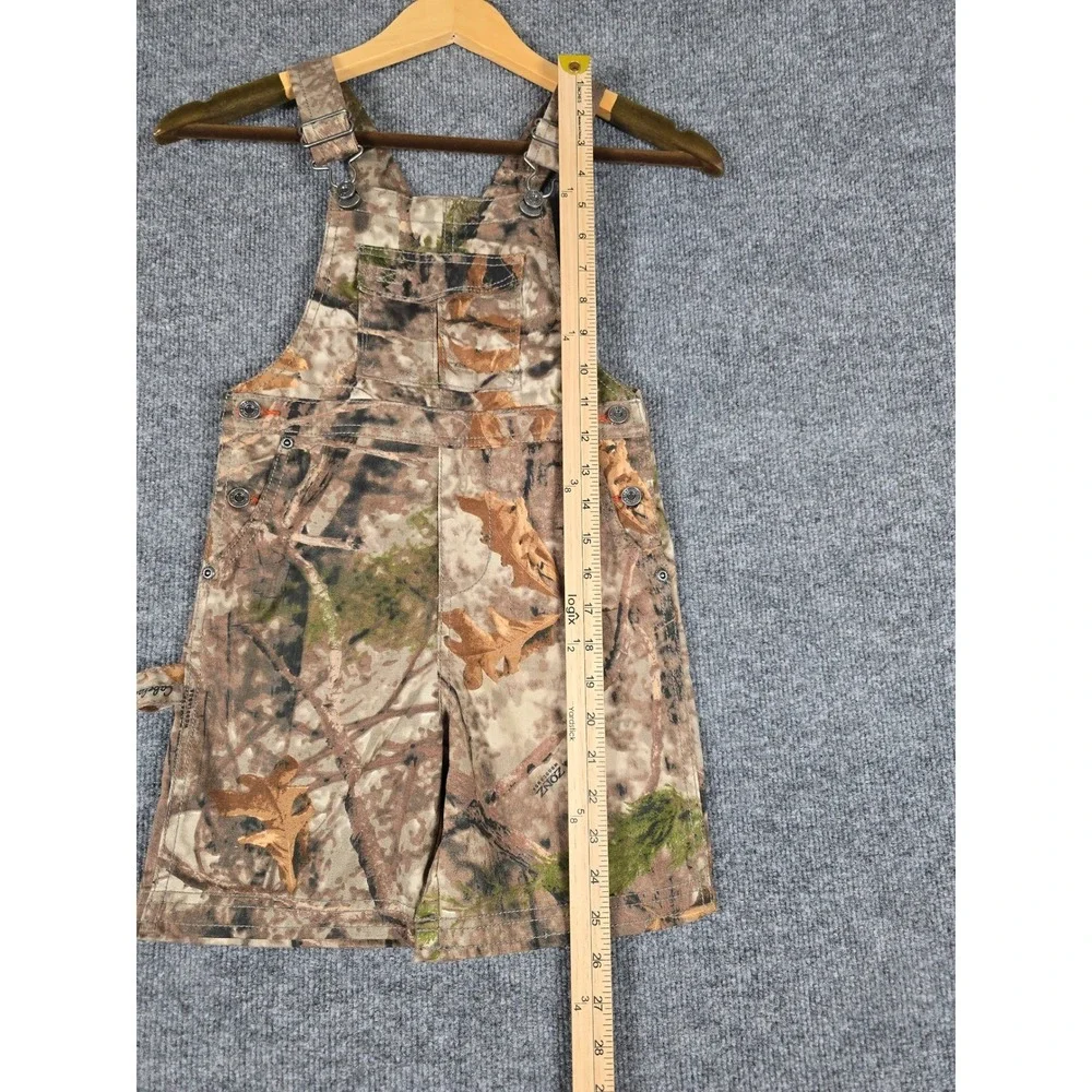 Cabelas Kids 4T Camouflage Overalls Shortalls‎ Woodland Camo Cotton Blend